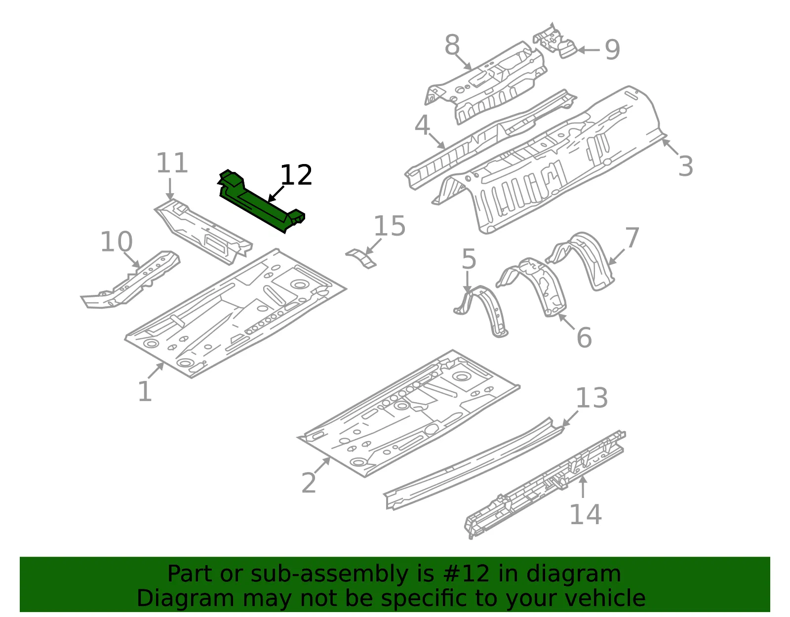 Seat Cross-Member - Driver's Side (LH) - Mazda (BDTS-54-67Y) - view 2