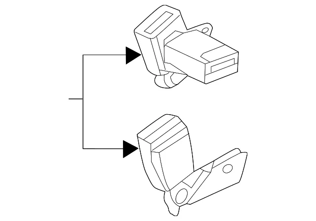 Buckle - Driver's Side (LH) - Mazda (BDYS-57-780)