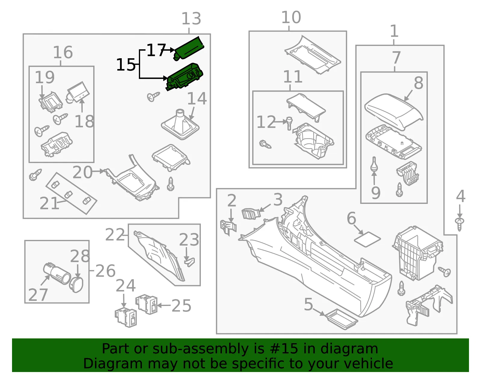 Ash Tray - Mazda (BGV4-64-360) - view 3