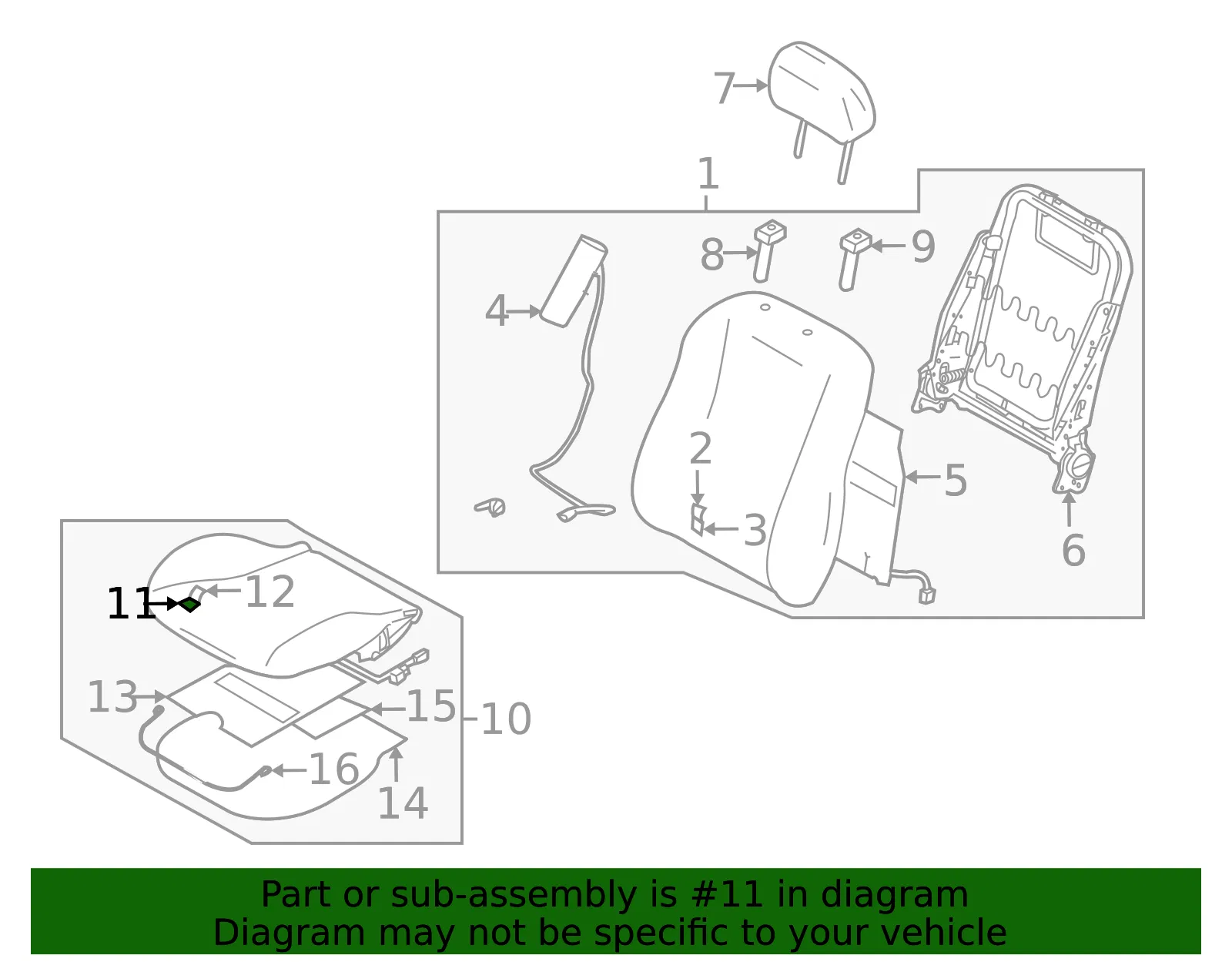 Cushion Cover - Passenger Side (RH) - Mazda (BGV4-88-111-02) - view 2