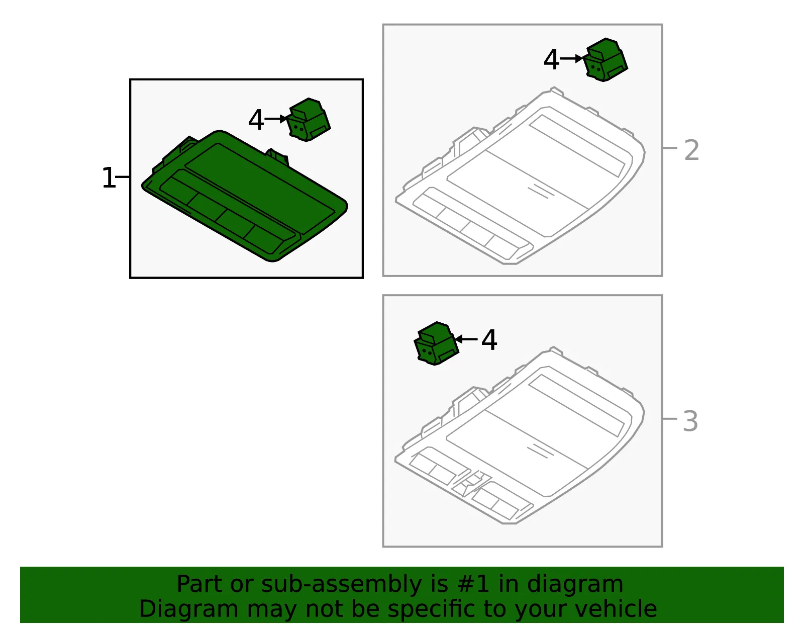 Overhead Console - Mazda (BHRB-69-97YA-75) - view 2