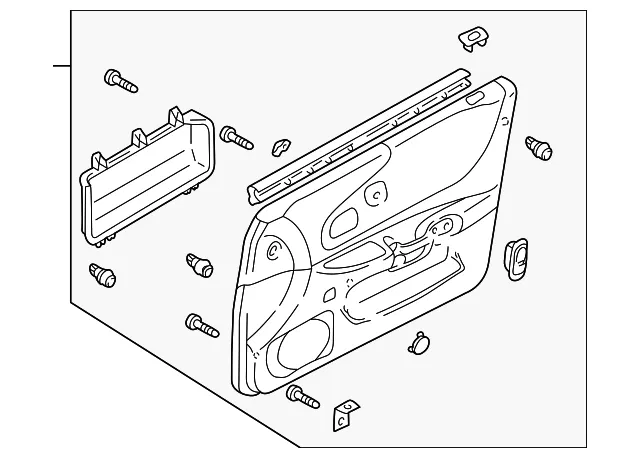 Trim Panel Assembly - Passenger Side (RH) - Mazda (BJ0V-68-420U-90)