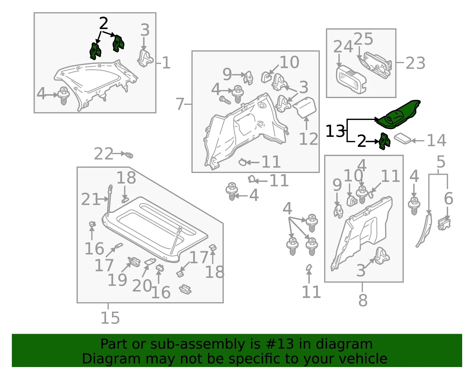 Trim L Trunk  Sde Upper - MAZDA (BJ3D6886ZA65) - view 2