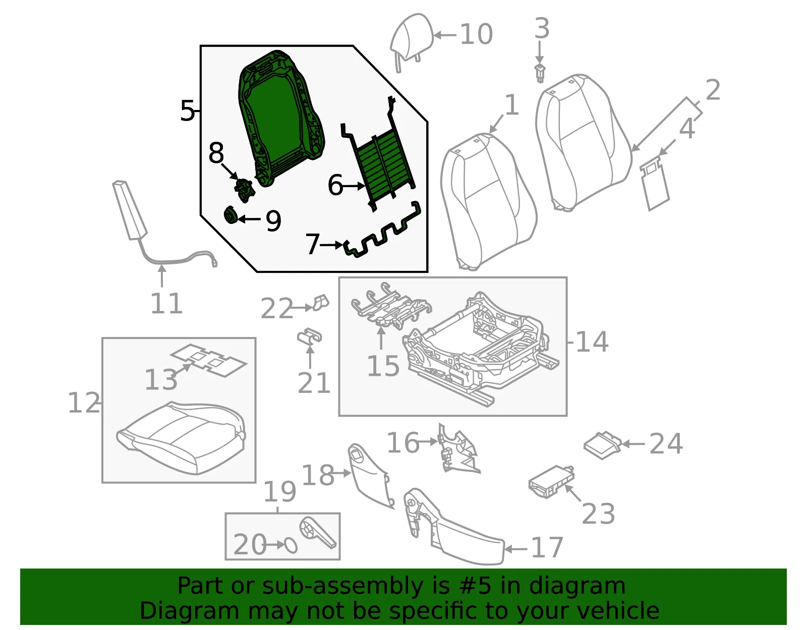 Seat Back Frame - Mazda (BJDJ-88-630) - view 2