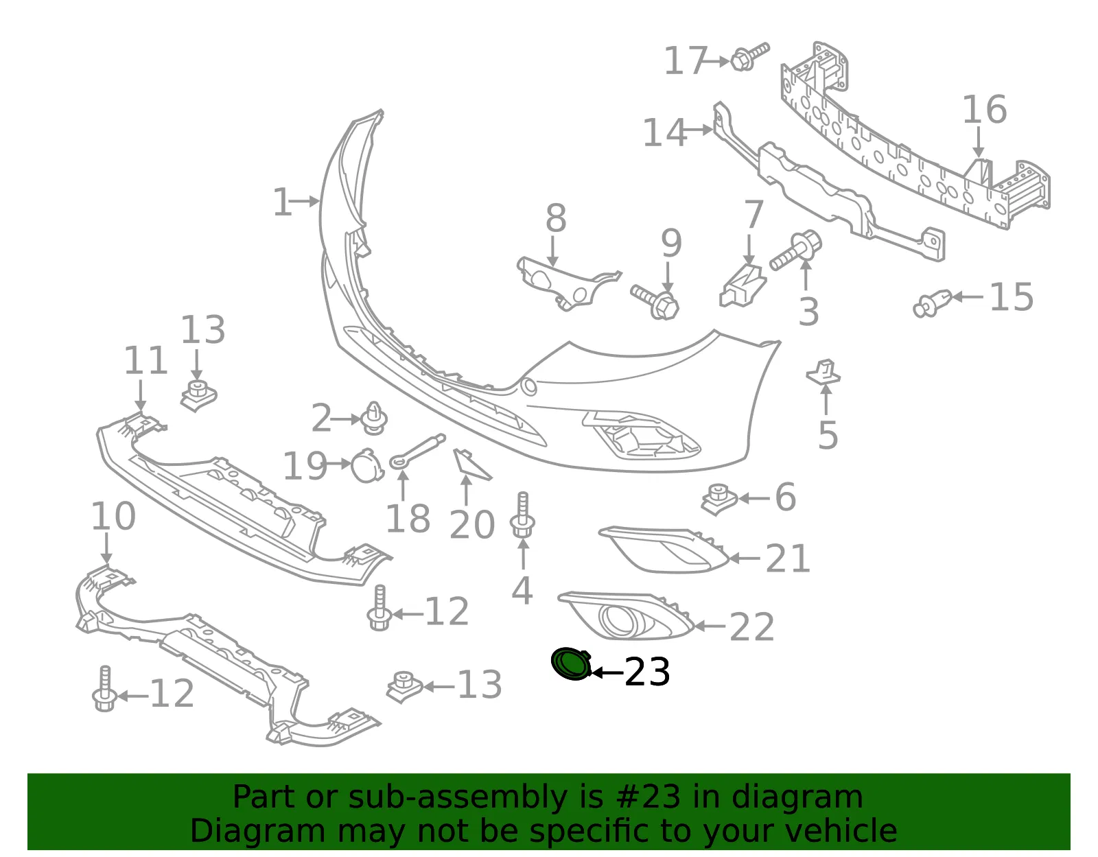 Trim Ring - Driver's Side (LH) - Mazda (BJE1-50-C22) - view 2