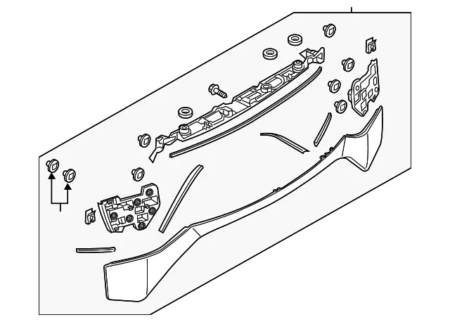Garnish Lift Gate - MAZDA (BJT850810A83)