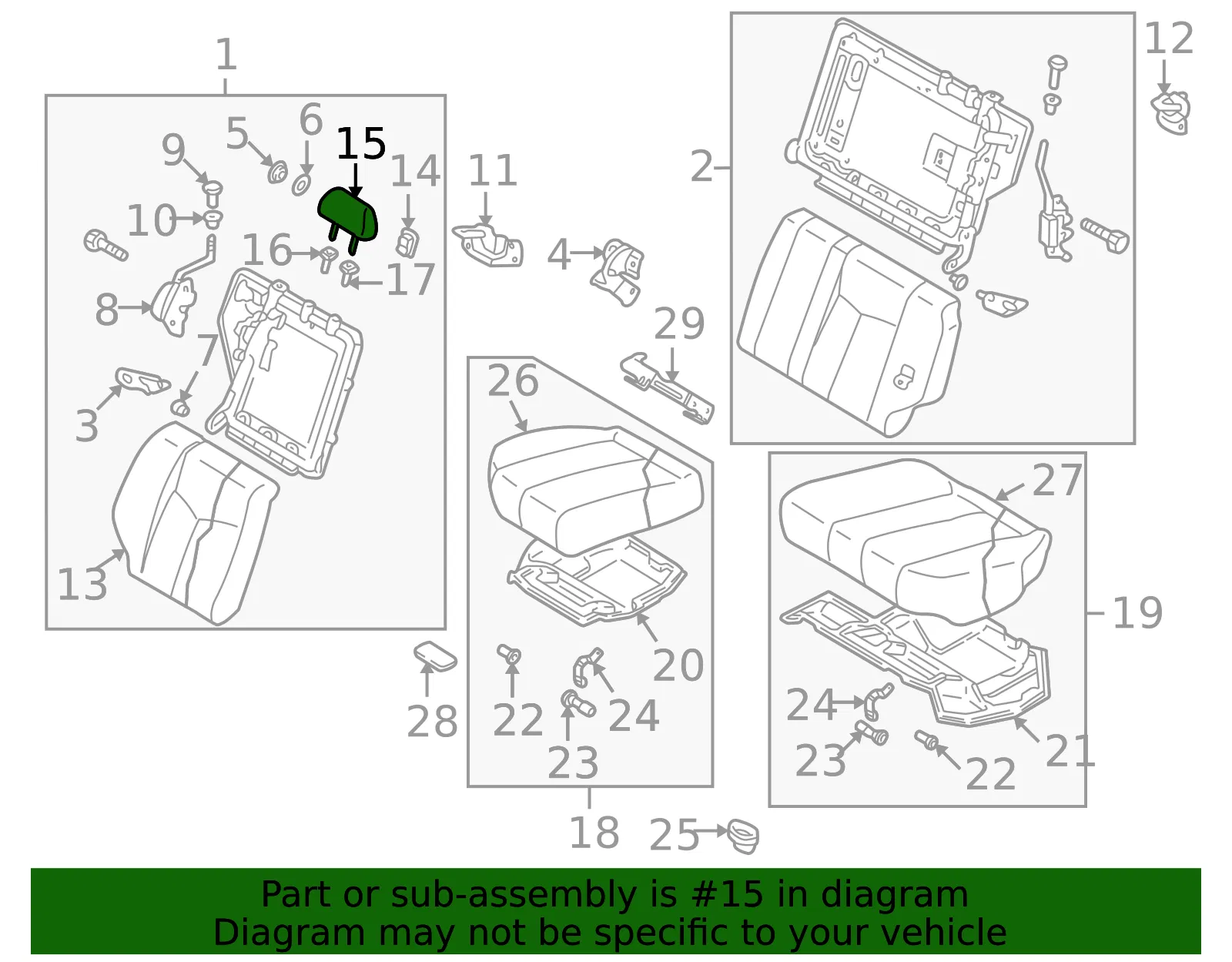 Restraint Head - MAZDA (BL6J8824065) - view 2