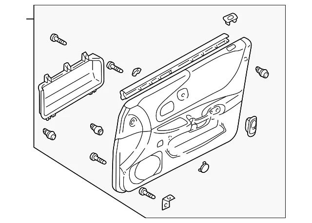 Trim Panel Assembly - Passenger Side (RH) - Mazda (BL8E-68-420C-67)