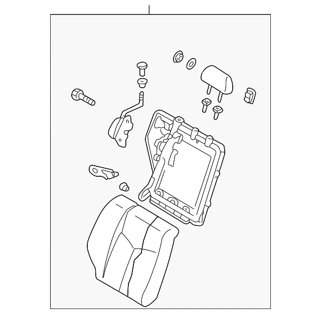 Seat Back Assembly - Passenger Side (RH) - Mazda (BN5V-57-400B-65)