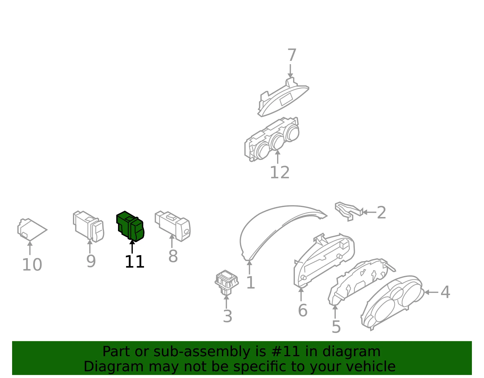 Instrument Panel Cover - Mazda (BP4K-55-225) - view 3