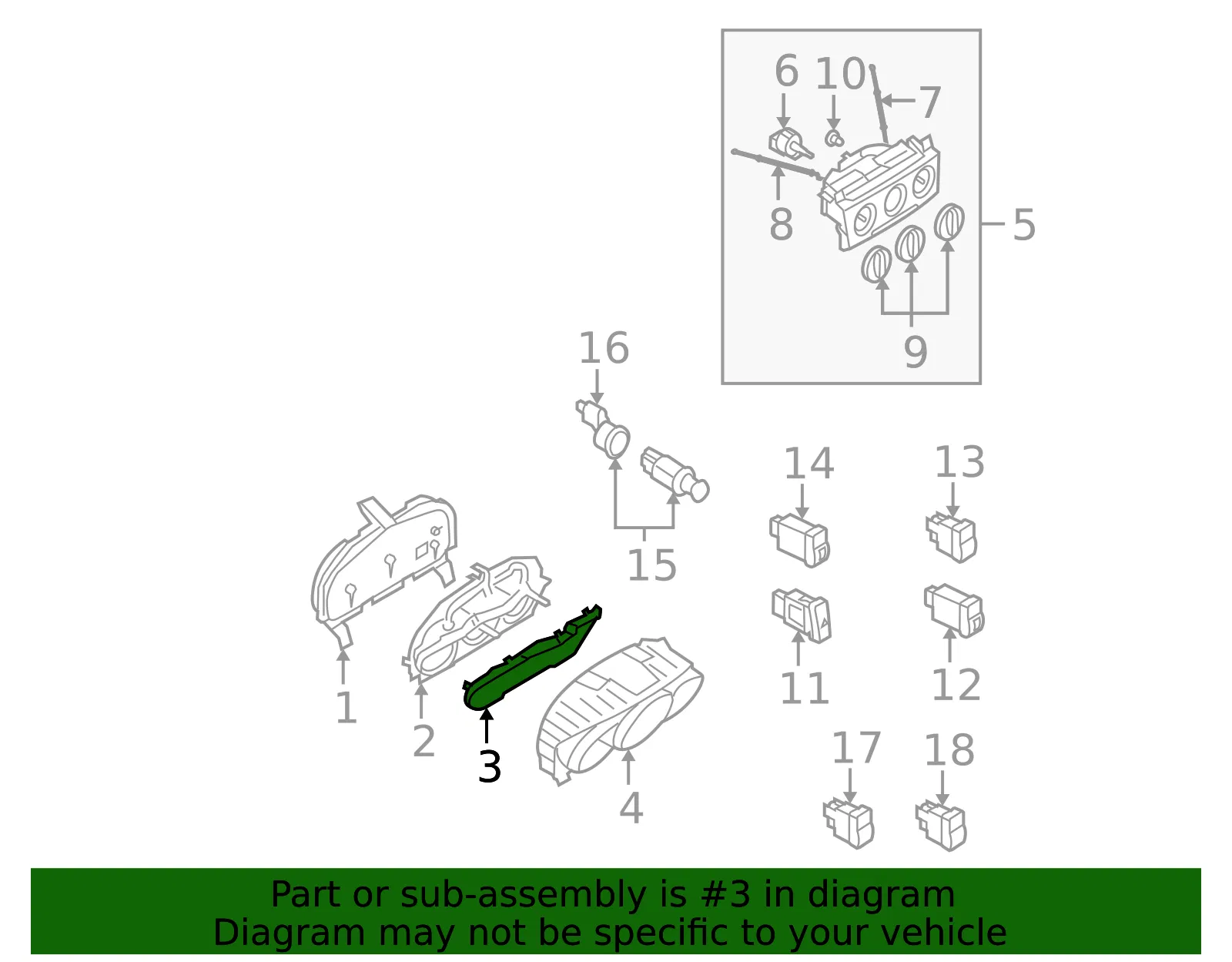 Instrument Panel Lens - Mazda (BP4K-55-447) - view 3