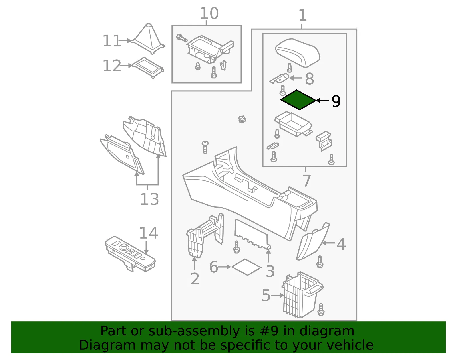 Mat Console Rear - MAZDA (BP4L64449) - view 2