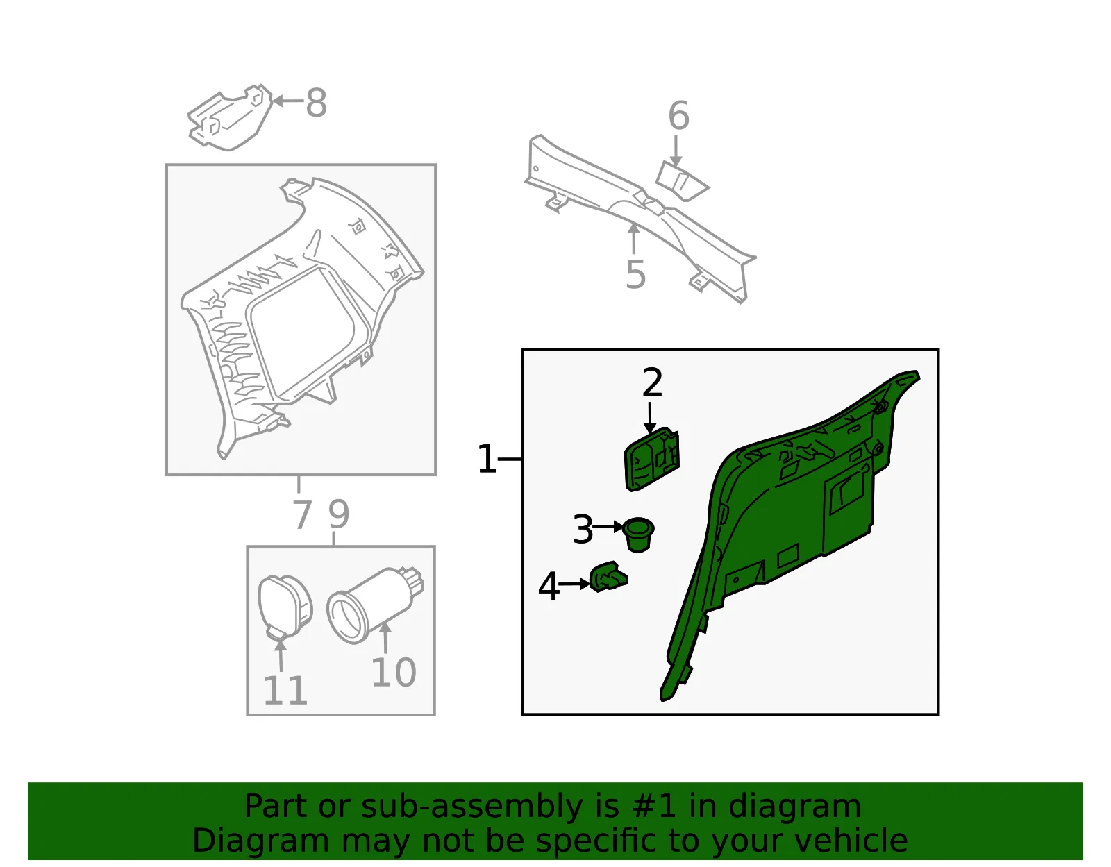 Trim Lt Trunk - MAZDA (C23568870G02) - view 2