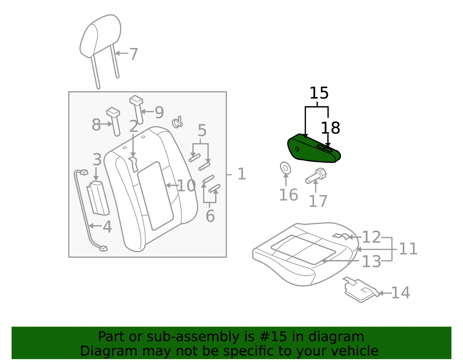 Armrest - Driver's Side (LH) - Mazda (C236-88-1C0A-34) - view 2