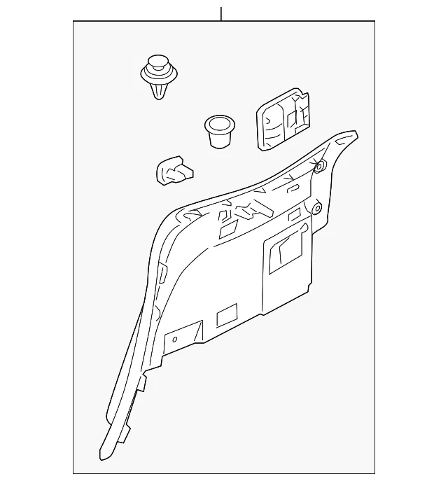 Trunk Side Trim - Driver's Side (LH) - Mazda (C261-68-870F-01)