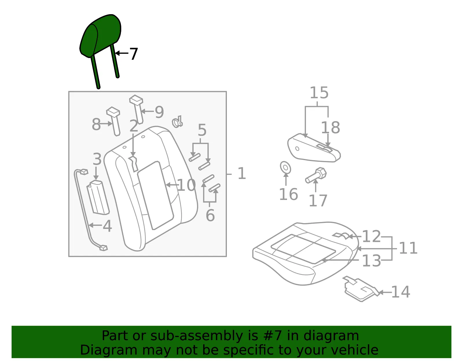 Headrest - MAZDA (C3158814002) - view 2