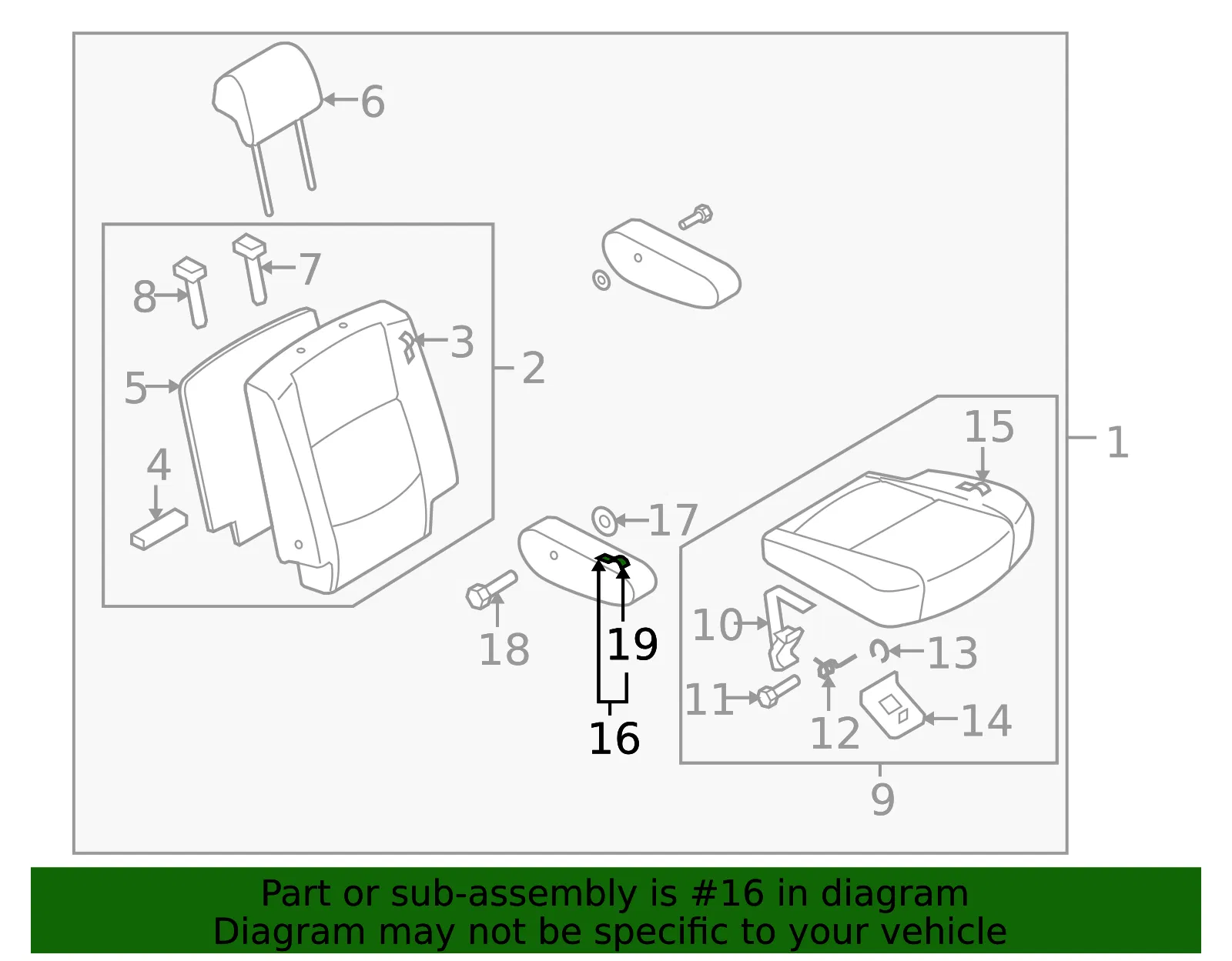 ARMREST RT RR - MAZDA (C322882A0A02) - view 2
