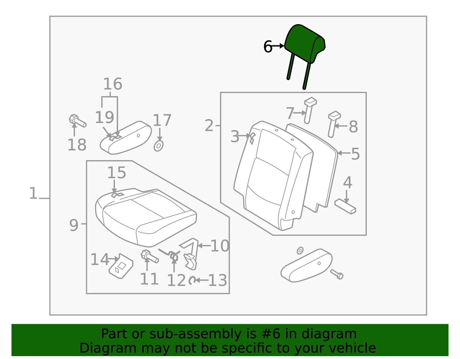 Restraint Head - MAZDA (C34588240A34) - view 2