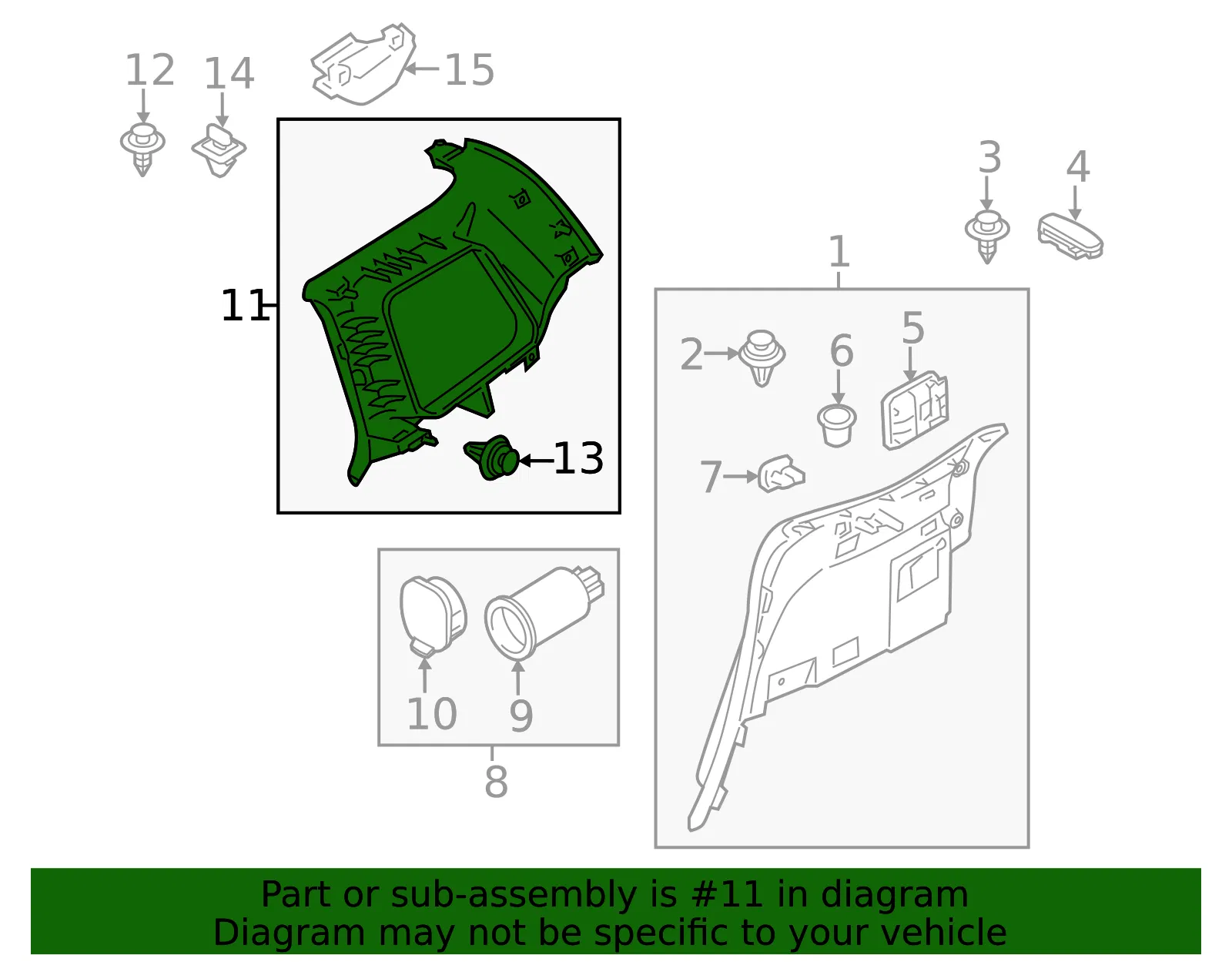 Upper Trim Panel - Passenger Side (RH) - Mazda (C513-68-250B-75) - view 2