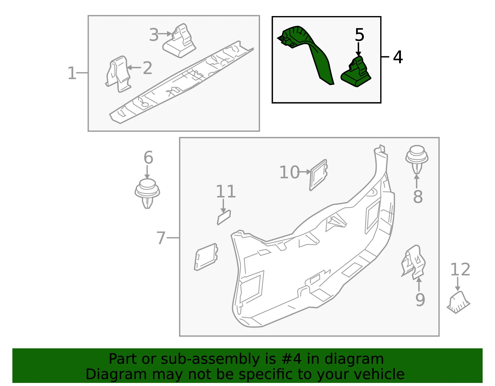 Side Gate Trim - Driver's Side (LH) - Mazda (C513-68-950B) - view 2