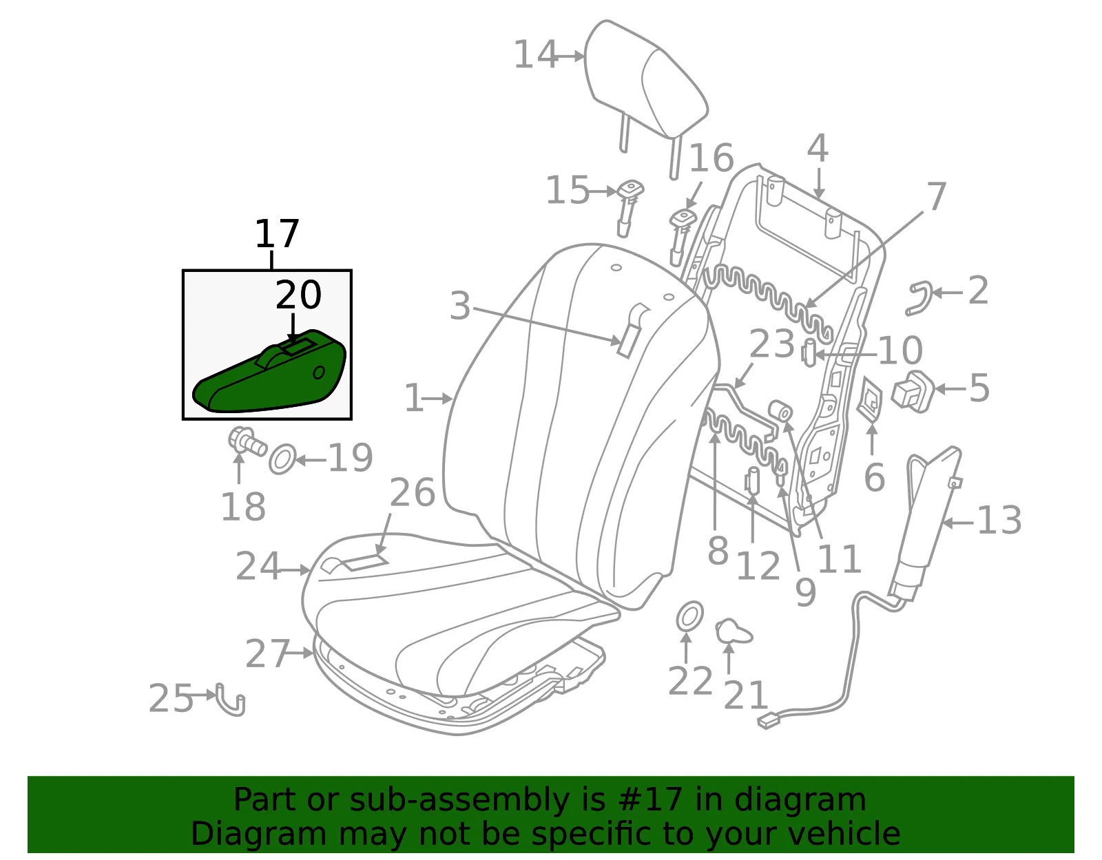 Armrest - Driver's Side (LH) - Mazda (C597-88-1C0-34) - view 2