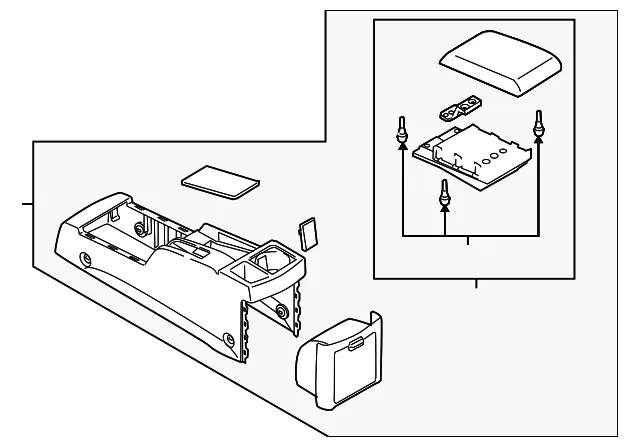 CONSOLE REAR - MAZDA (CC2964420F02)