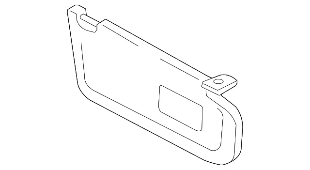 Sun Visor R - Passenger Side (RH) - Mazda (CC43-69-270D-77) - view 2