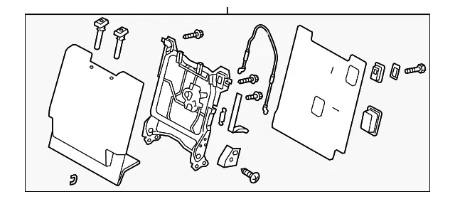 Seat Back Assembly - Passenger Side (RH) - Mazda (CG36-88-330-34)