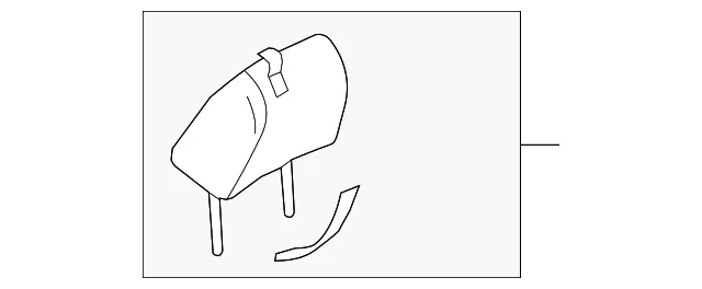 Headrest - Passenger Side (RH) - Mazda (CG85-88-240-02) - view 3