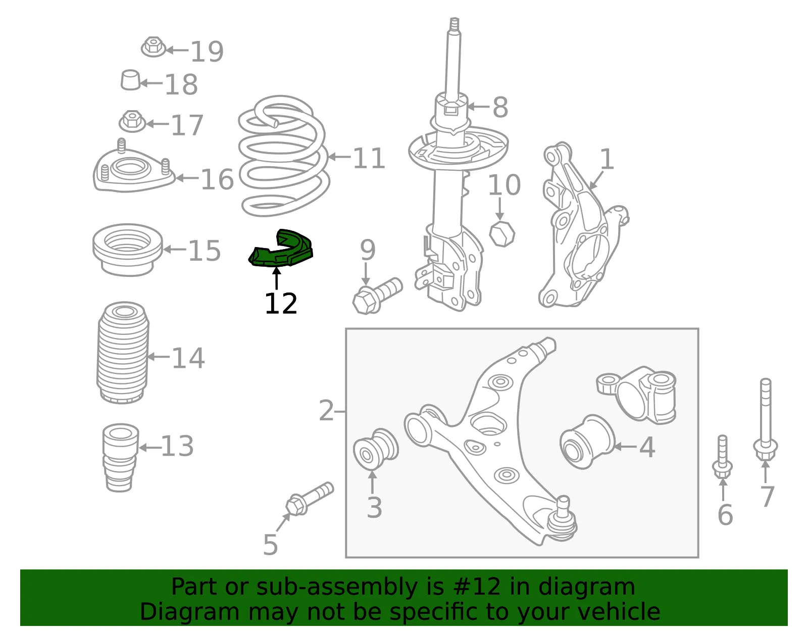 Lower Seat - Mazda (D10E-34-0A3C) - view 3