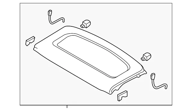Package Tray Trim - Mazda (D10E-68-310-02) - view 4