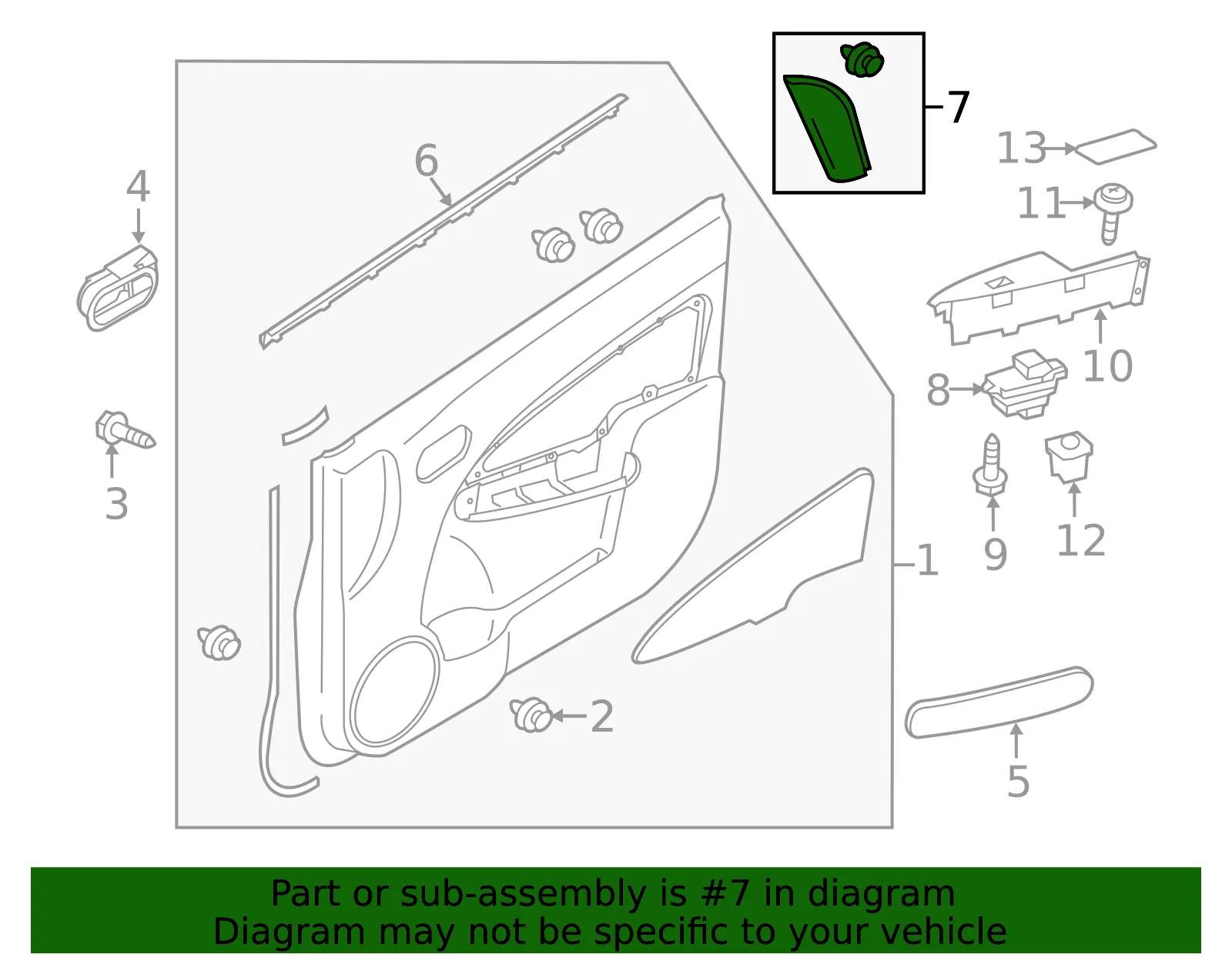 Upper Trim Panel - Passenger Side (RH) - Mazda (D651-69-111A) - view 3