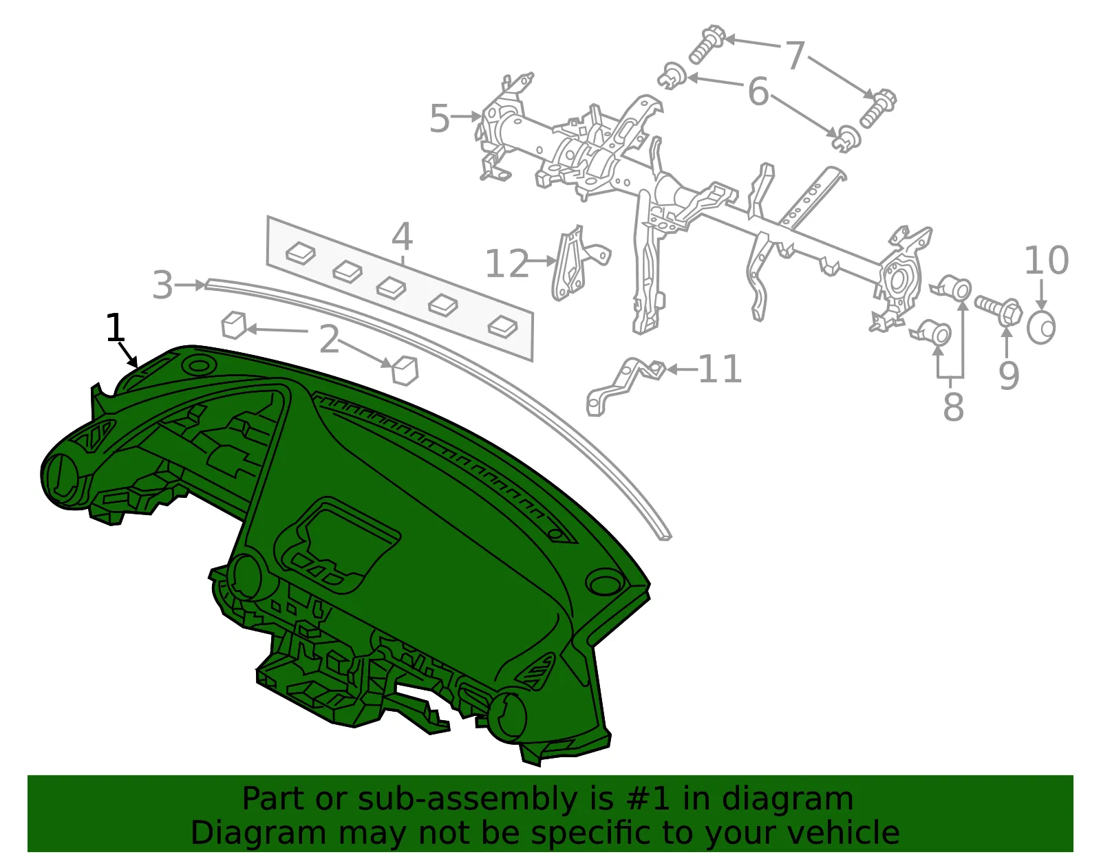 Instrument Panel - Mazda (DB2W-60-400D-02) - view 2