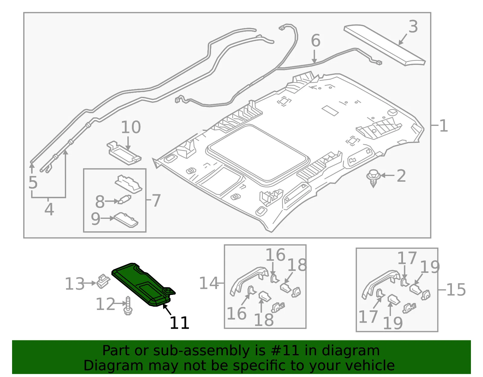 Sun-Visor - Passenger Side (RH) - Mazda (DB4F-69-270A-75) - view 2