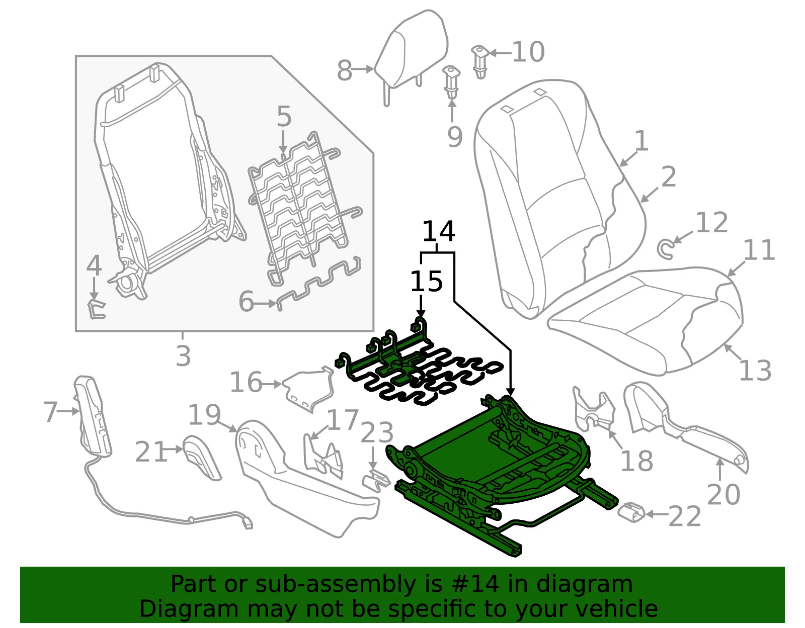 Seat Frame - Passenger Side (RH) - Mazda (DB5L-88-A00A) - view 2