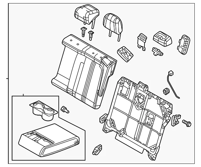 Seat Back Assembly - Mazda (DDAL-57-450E-1B)
