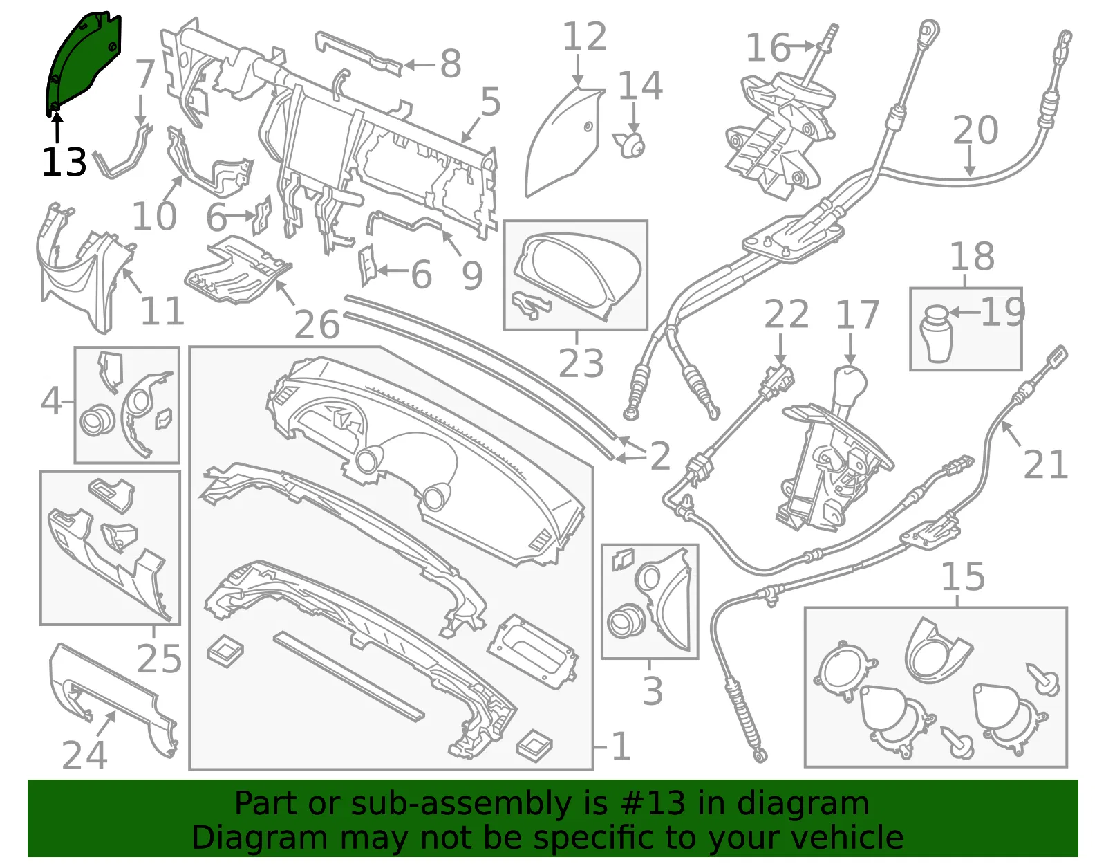 Side Trim Panel - Driver's Side (LH) - Mazda (DF71-64-240-02) - view 2