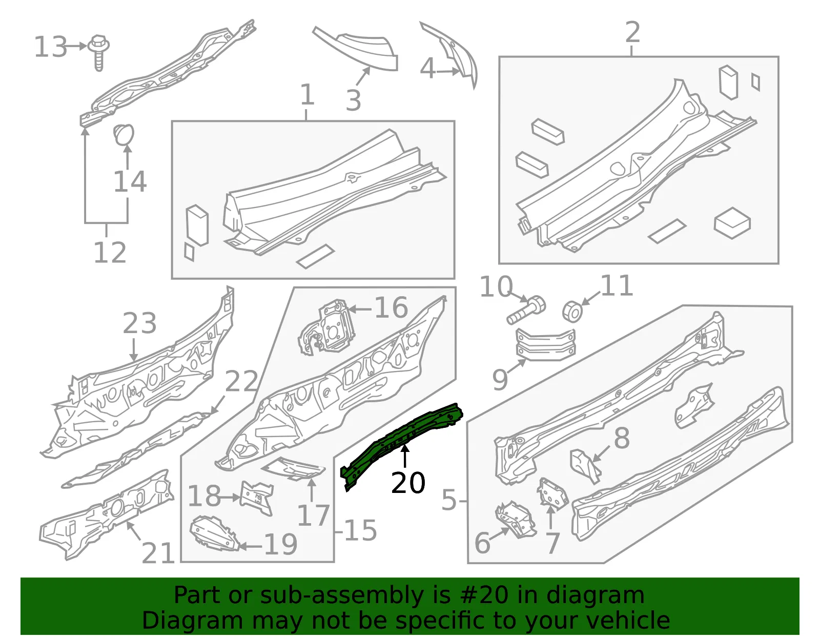Member Dash Lower - MAZDA (DF7153450) - view 2