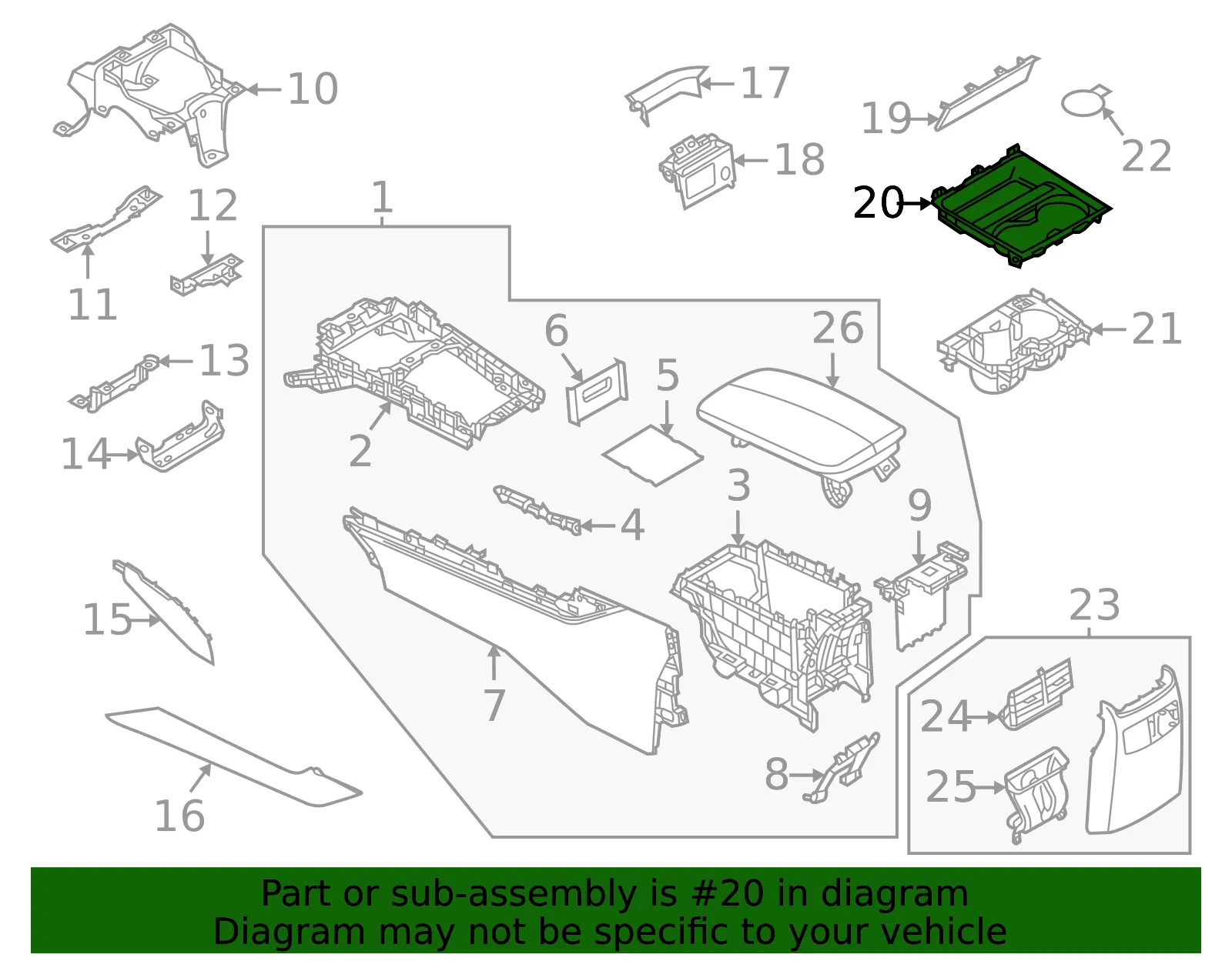 Console Cup Holder Bezel - Mazda (DMST-64-449) - view 2