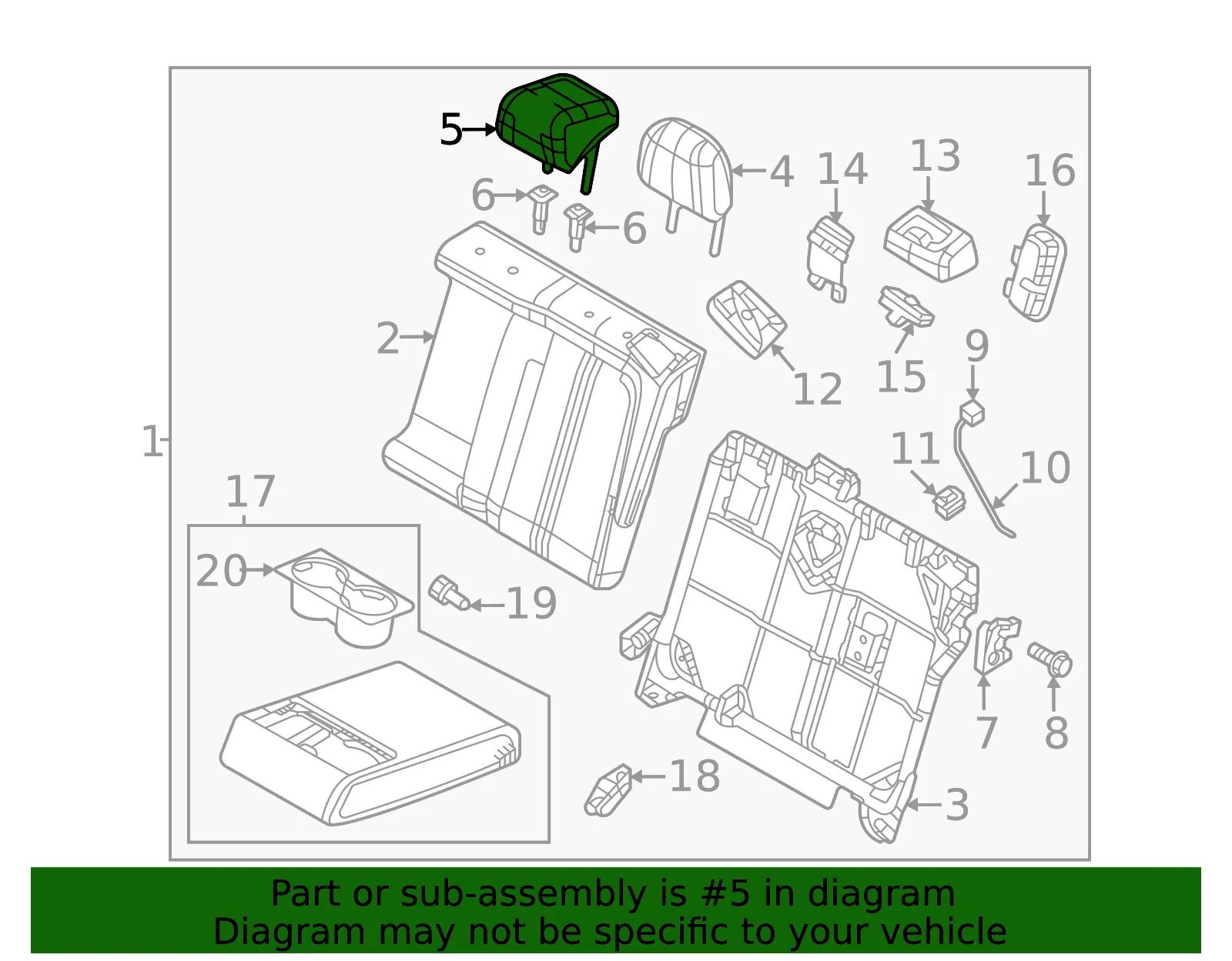 Restraint Head - Mazda (DN4J-88-340A-02) - view 2