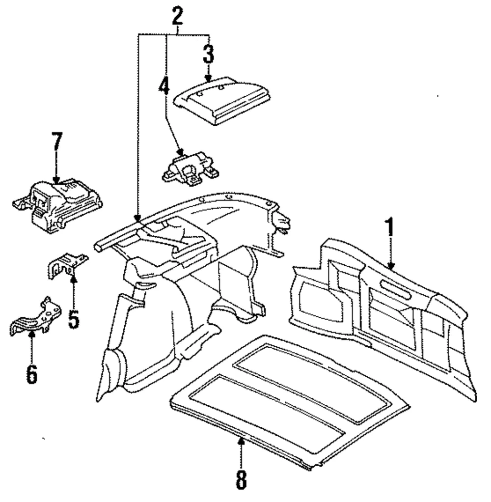Trunk Side Trim - Driver's Side (LH) - Mazda (EA01-68-870G-02)