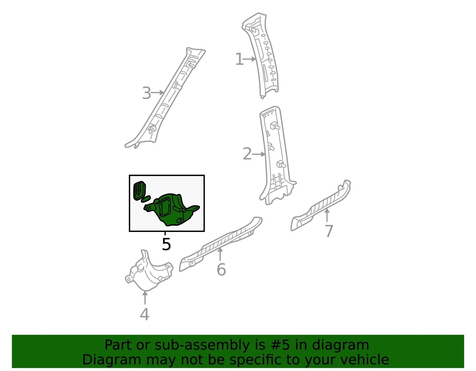 Trim L Front  Sde - MAZDA (EC0168390L66) - view 2