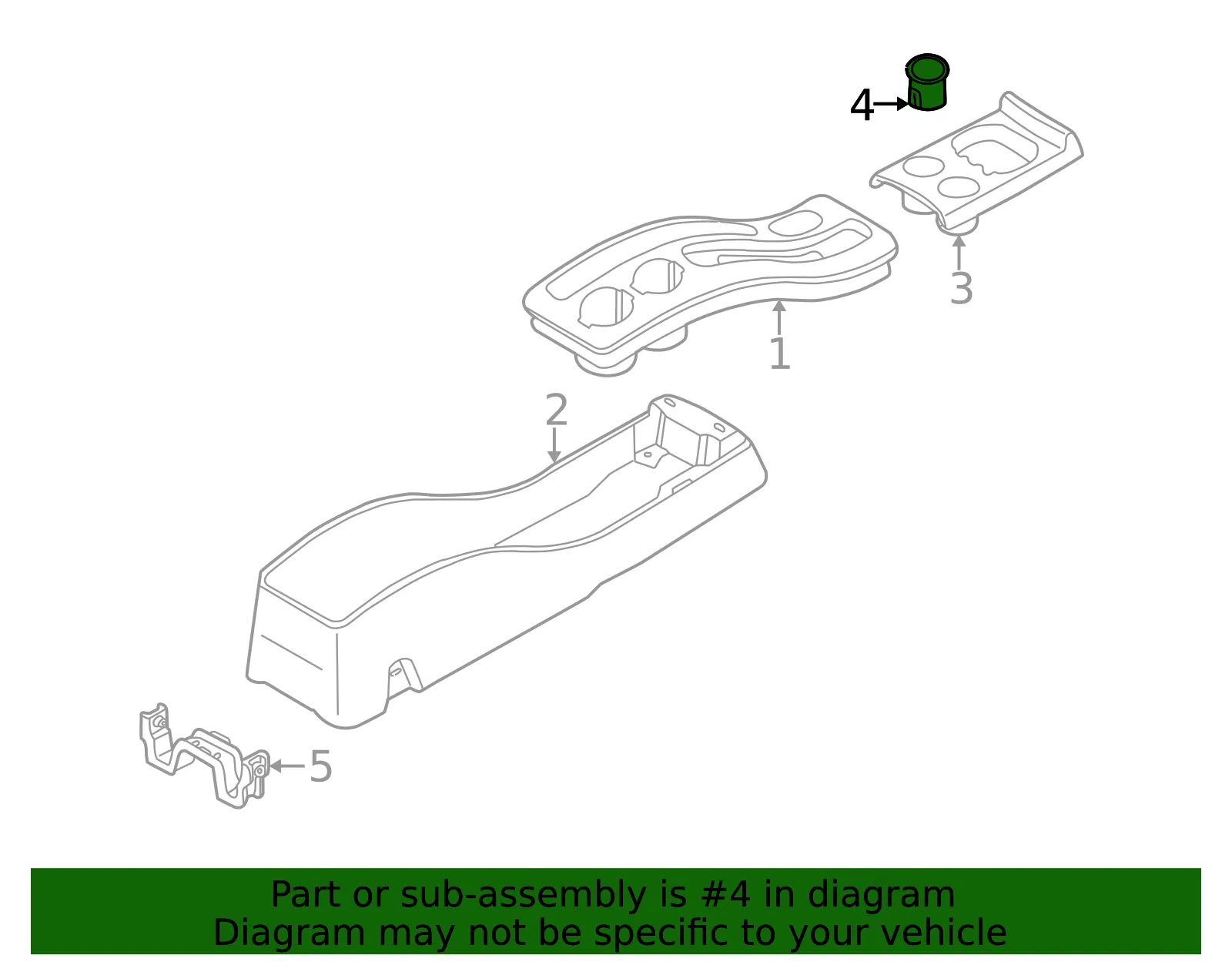 Ash Tray - MAZDA (EC0264610F) - view 2