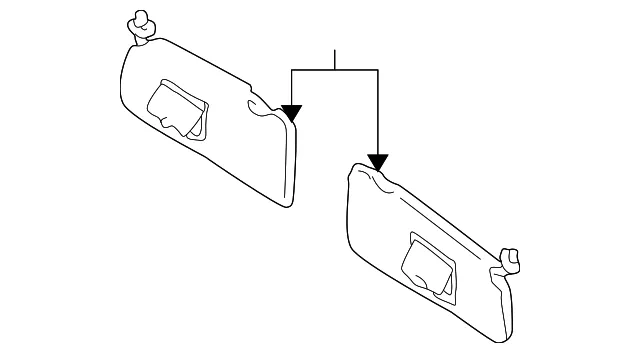 Sun-Visor - Driver's Side (LH) - Mazda (EF91-69-320B-76)