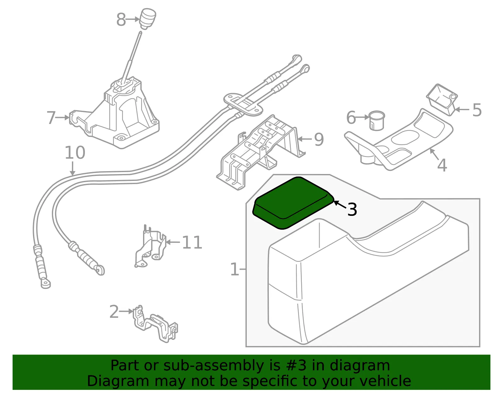 Lid Console - MAZDA (EF916445035) - view 2