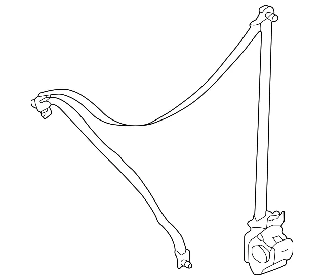Belt'B' R  Frt Seat - Passenger Side (RH) - Mazda (EF92-57-630-66)