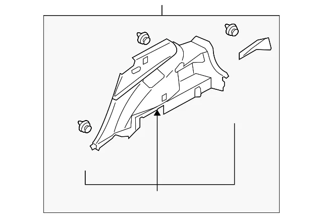 Trim R Trunk  Sde - Passenger Side (RH) - Mazda (EG21-68-850H-34)