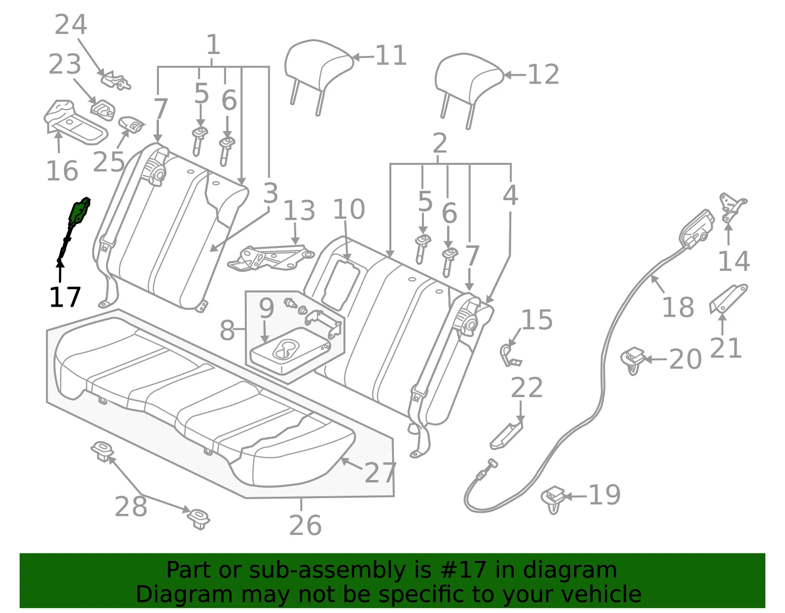 Catch Lt Rr Seat - MAZDA (EG2188470C02) - view 2