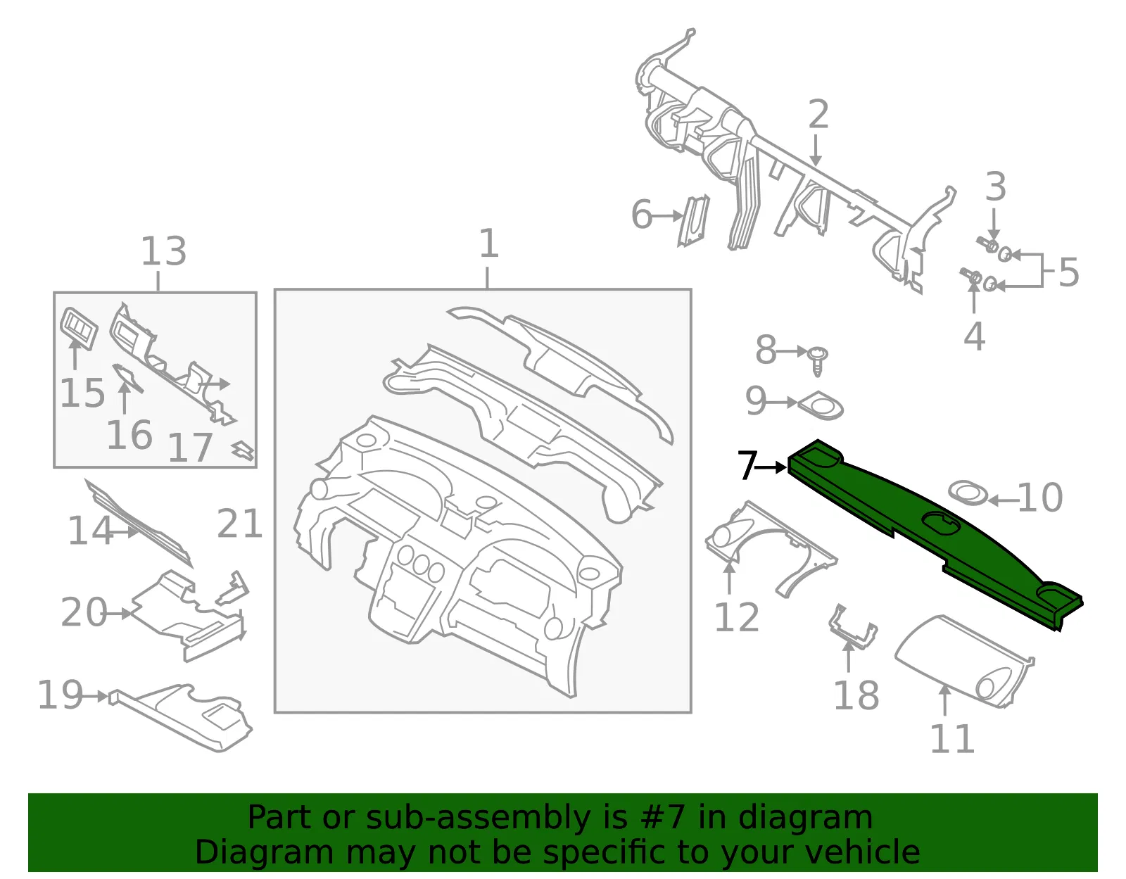 Garnish Upper - MAZDA (EG2260710D02) - view 2