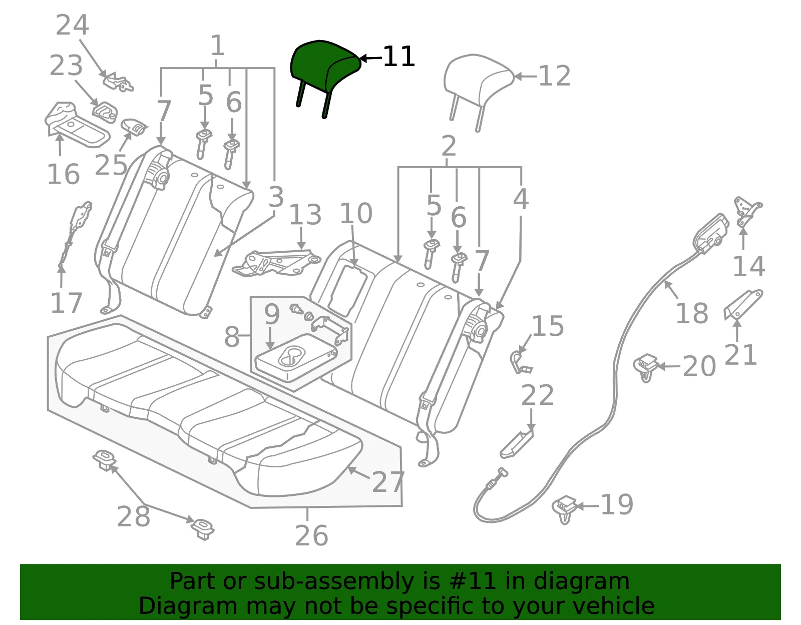 Restraint Head - MAZDA (EG2488240B02) - view 2